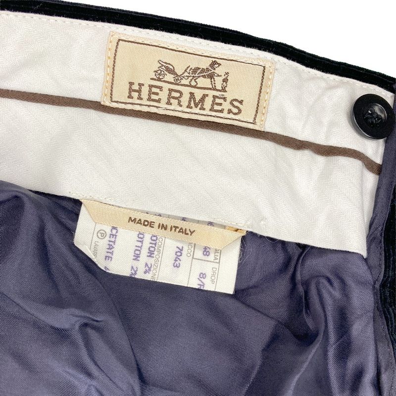 Hermes Corduroy Trousers Pants 48 Navy