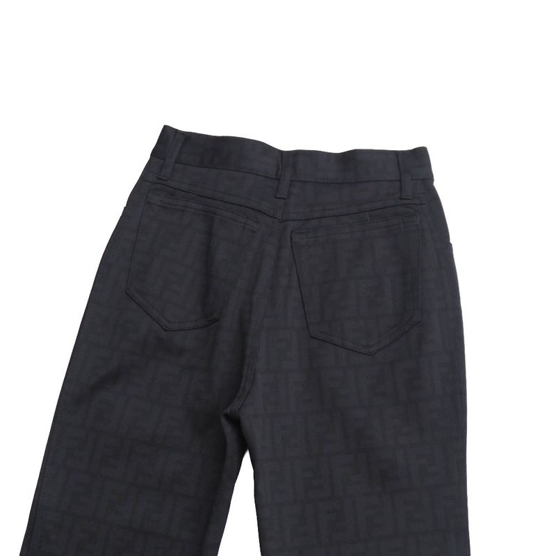 Fendi Vintage Pants 42 Zucca Pattern Skinny