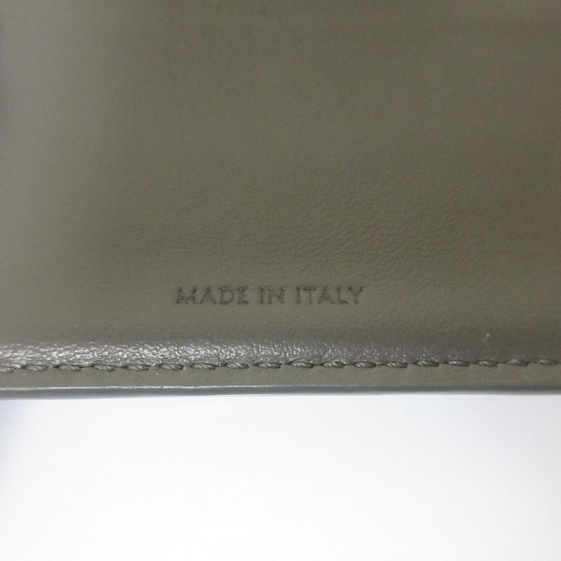 Celine Small Trifold Calfskin Compact Wallet Gray