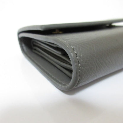 Celine Small Trifold Calfskin Compact Wallet Gray