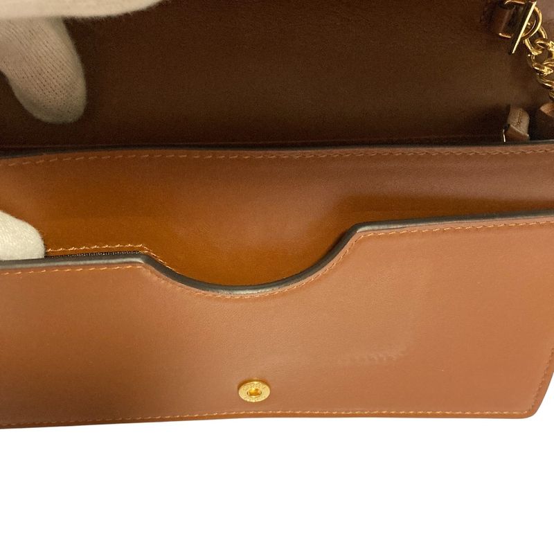 Gucci GG Matelasse Leather Chain Wallet Shoulder Bag Brown