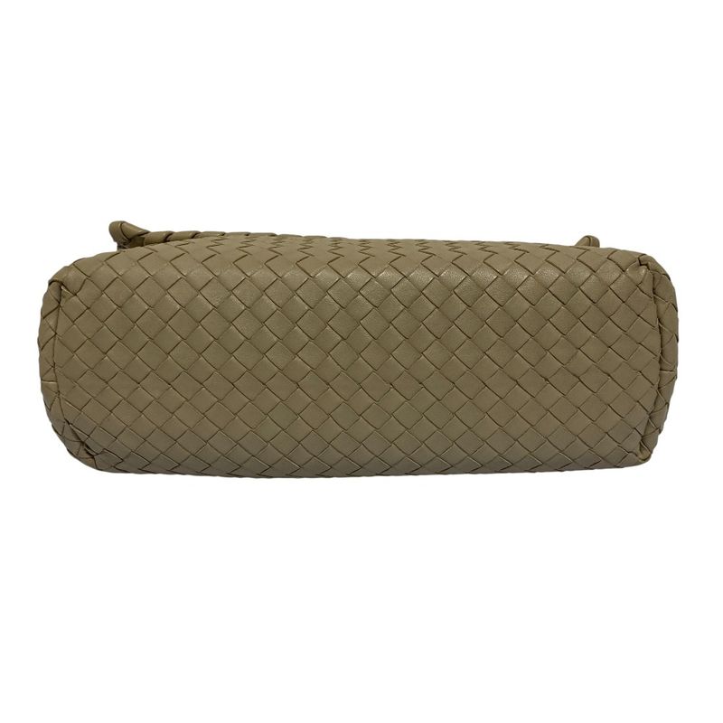 Bottega Veneta Olympia Intrecciato Chain Shoulder Bag Grey