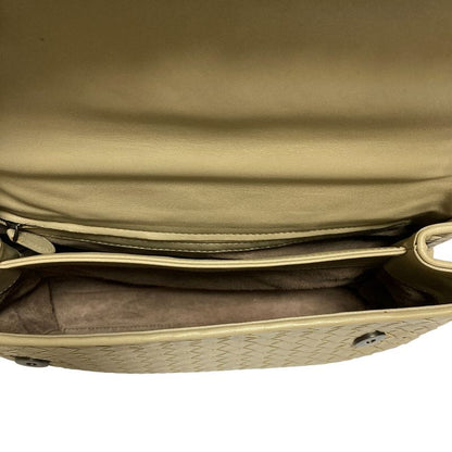 Bottega Veneta Olympia Intrecciato Chain Shoulder Bag Grey