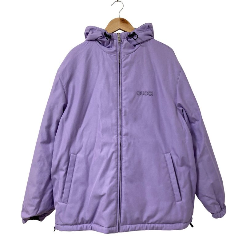 Gucci GG Nylon Reversible Padding Zip Hoodie 44 Jacket