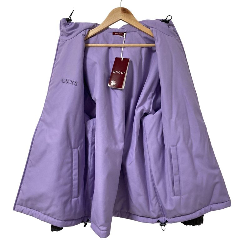 Gucci GG Nylon Reversible Padding Zip Hoodie 44 Jacket