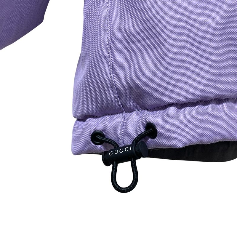 Gucci GG Nylon Reversible Padding Zip Hoodie 44 Jacket