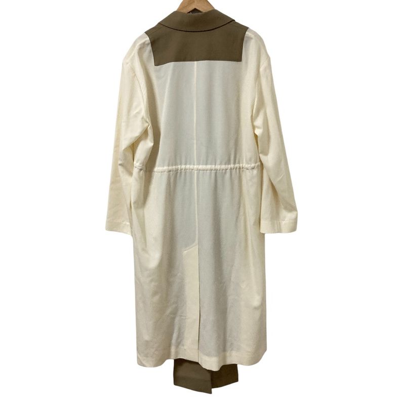 Loewe Two Tone Bi Material Waist Shirt Ring Long Coat 36