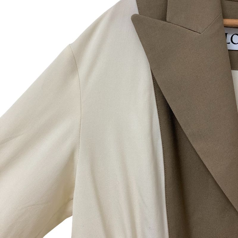 Loewe Two Tone Bi Material Waist Shirt Ring Long Coat 36