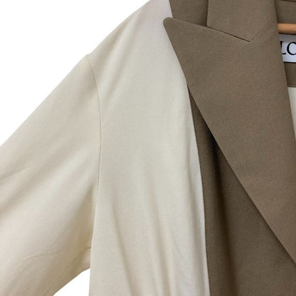 Loewe Two Tone Bi Material Waist Shirt Ring Long Coat 36