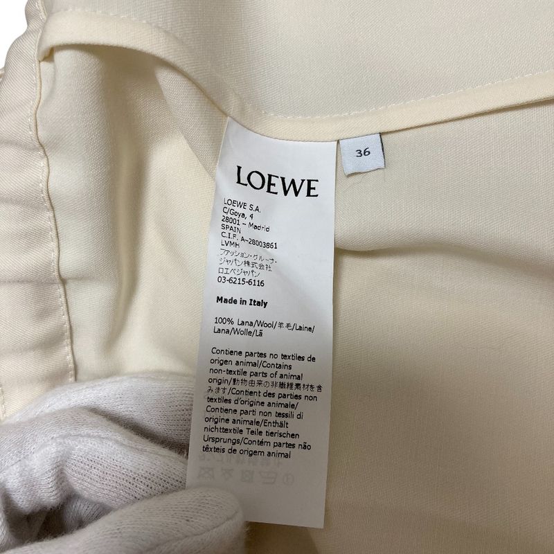 Loewe Two Tone Bi Material Waist Shirt Ring Long Coat 36