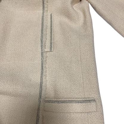Chanel Tweed Coat with Corsage 34 Ivory