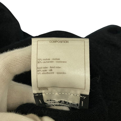 Chanel Faux Pearl Mohair Cashmere Knit Dress 34 Black