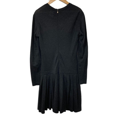 Chanel Faux Pearl Mohair Cashmere Knit Dress 34 Black