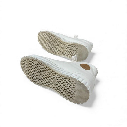 Hermes Climb Sneakers Shoes Leather White Exlibris High Cut