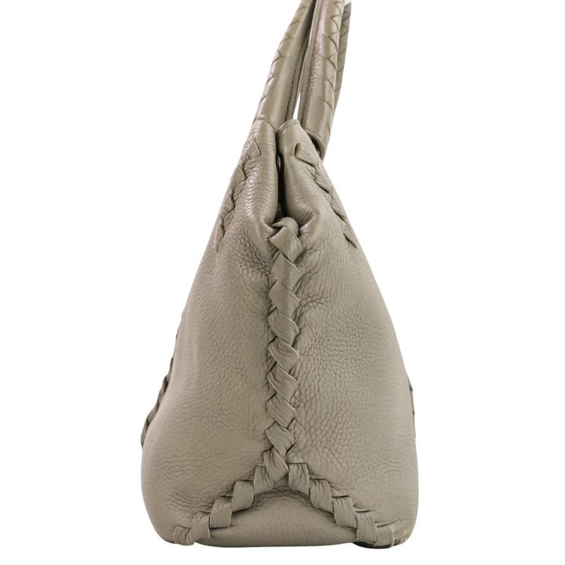 Bottega Veneta Intrecciato 2-Way Handbag Gray