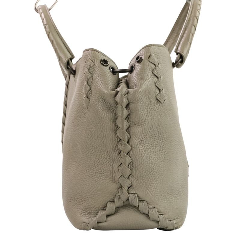 Bottega Veneta Intrecciato 2-Way Handbag Gray