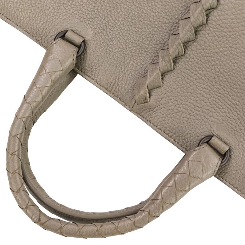 Bottega Veneta Intrecciato 2-Way Handbag Gray
