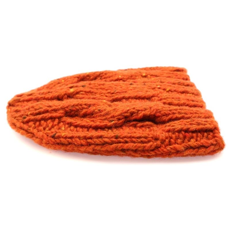 Prada Wool Knit Beanie Cap Hat Orange