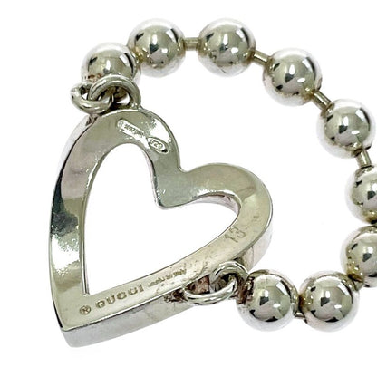 Gucci [ Silver Heart Ball Chain Ring 925 Engraved