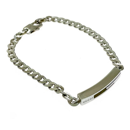 Gucci Silver Cutout Bracelet 925 Stamp