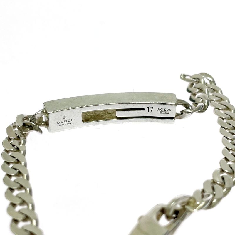 Gucci Silver Cutout Bracelet 925 Stamp