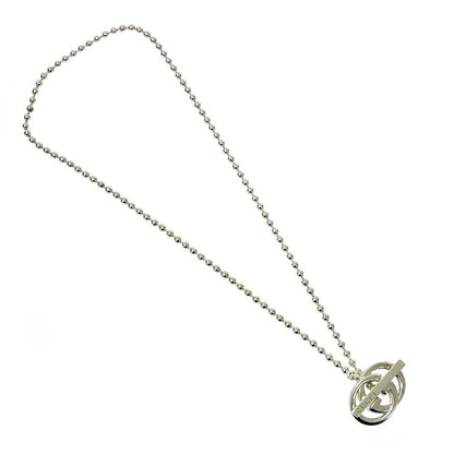Gucci Silver Interlocking Ball Chain Necklace 925 Stamp