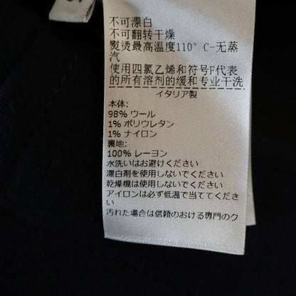 Bottega Veneta Wool Double Breasted Peak Coat Navy