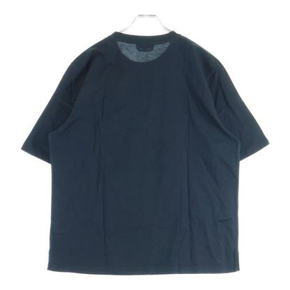 Hermes Super-h Leather Patch Crew Neck Short Sleeve T-Shirt Black
