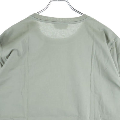 Hermes Leather Patch Crew Neck Short Sleeve T-Shirt Khaki
