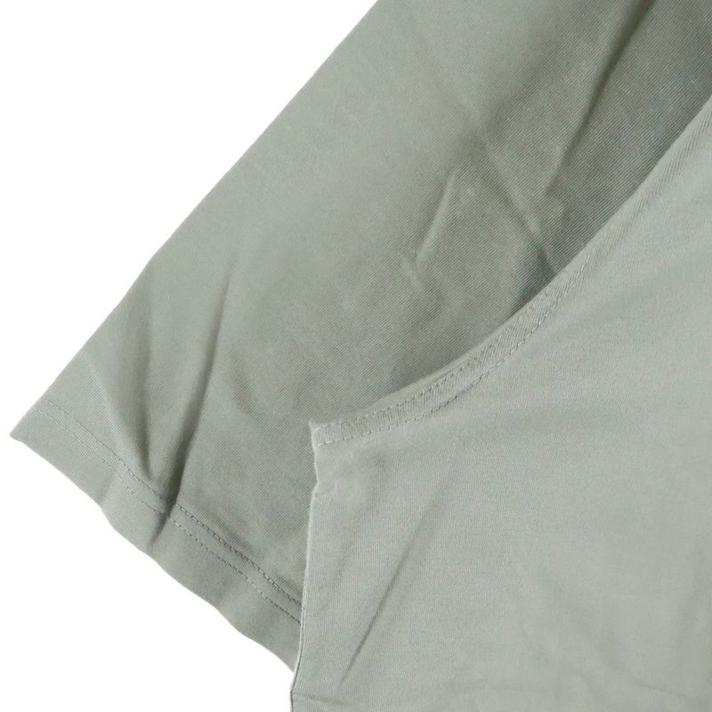Hermes Leather Patch Crew Neck Short Sleeve T-Shirt Khaki