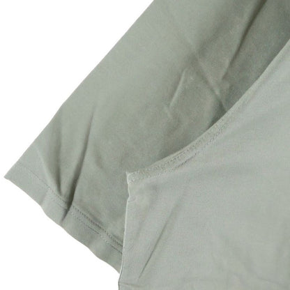 Hermes Leather Patch Crew Neck Short Sleeve T-Shirt Khaki
