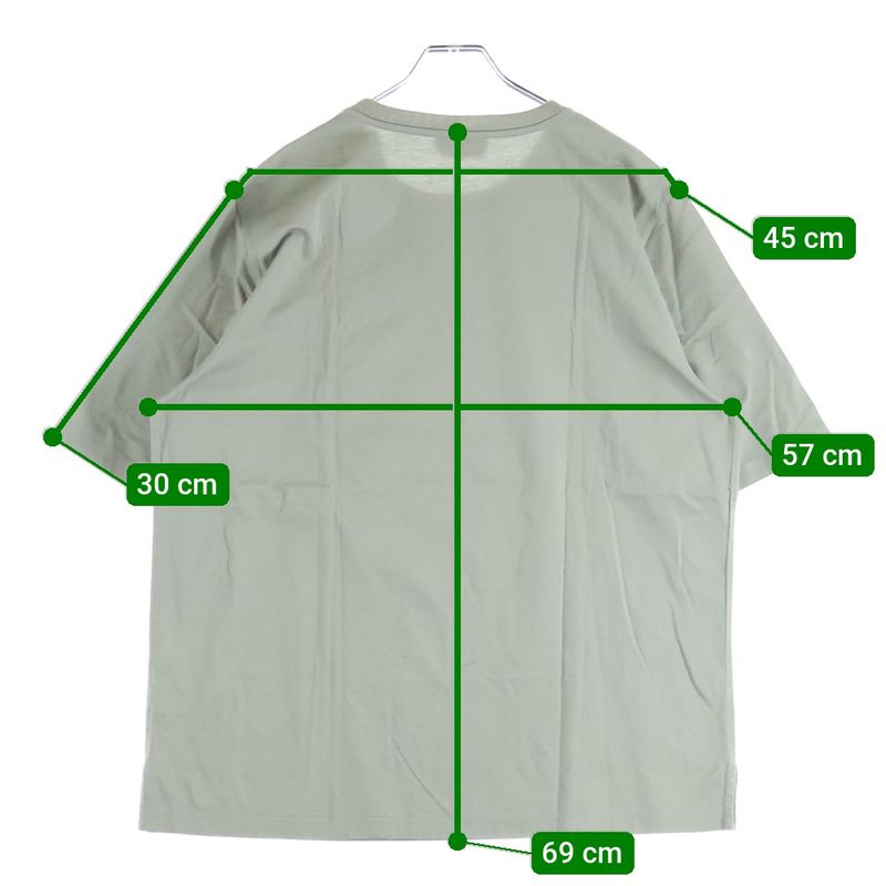 Hermes Leather Patch Crew Neck Short Sleeve T-Shirt Khaki