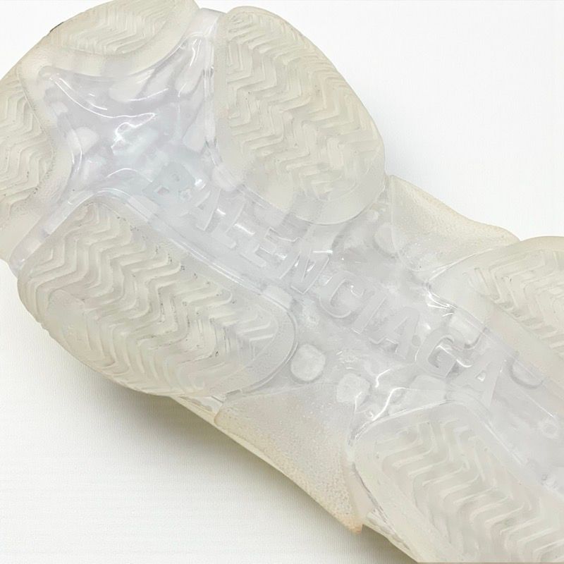 Balenciaga Triple S Sneakers Shoes Fabric Leather White Mesh Logo Double Form