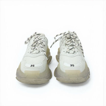 Balenciaga Triple S Sneakers Shoes Fabric Leather White Mesh Logo Double Form