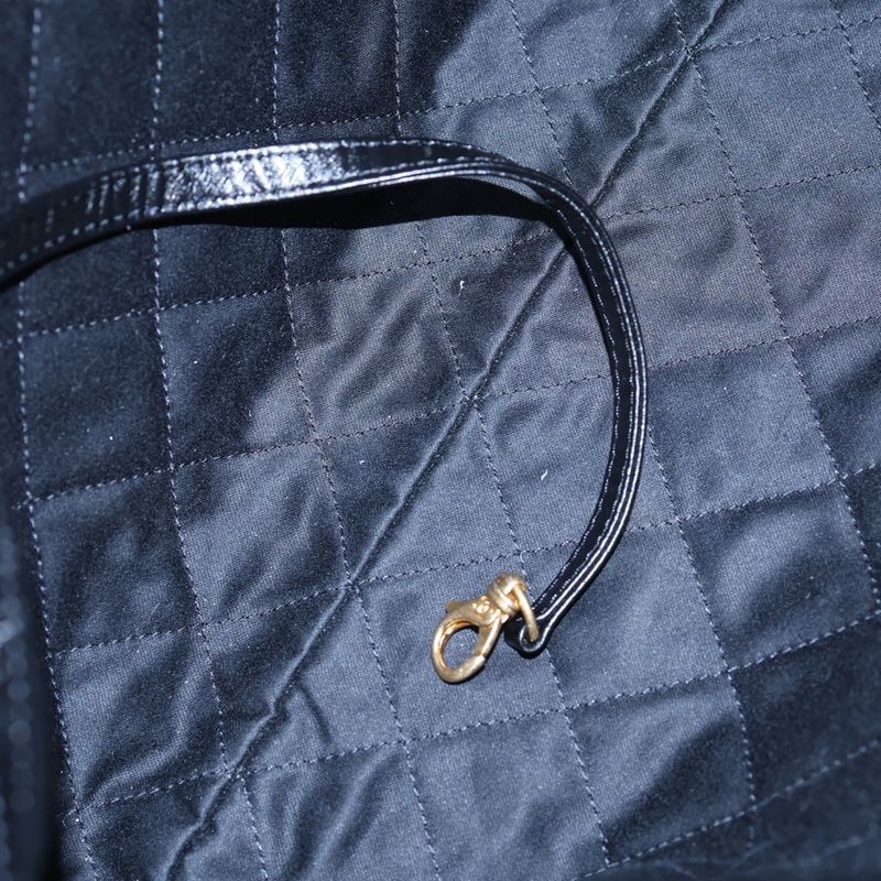 Chanel 22 Small Black Shiny Calfskin Shoulder Bag Gold