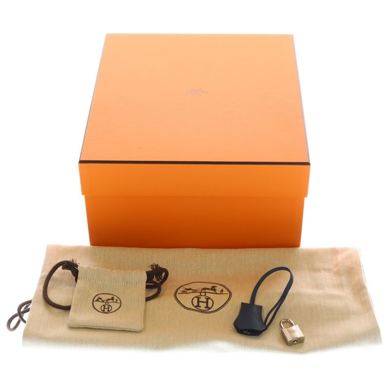 Hermes Birkin 25 Veau Epsom Tricolor Deep Blue Hydra Black Handbag