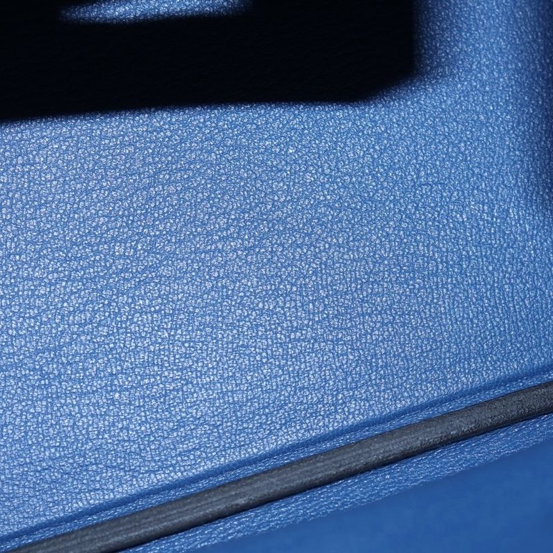 Hermes Birkin 25 Veau Epsom Tricolor Deep Blue Hydra Black Handbag