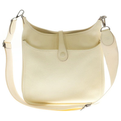 Hermes Evelyne 3 PM Nata Taurillon Clemence Shoulder Bag Silver