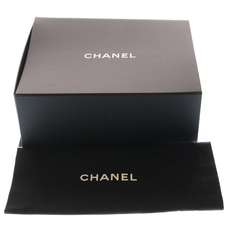 Chanel Mini Quilted 20 Top Handle 2-Way Bag Black Lambskin Gold