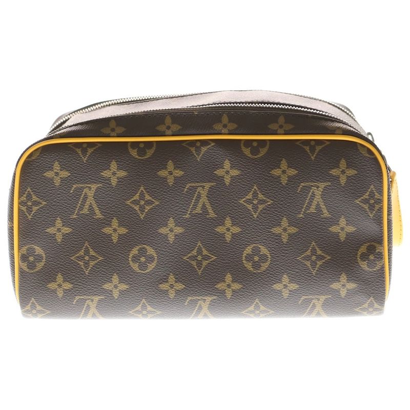 Louis Vuitton Dopp Kit Monogram Second Bag Handbag Brown