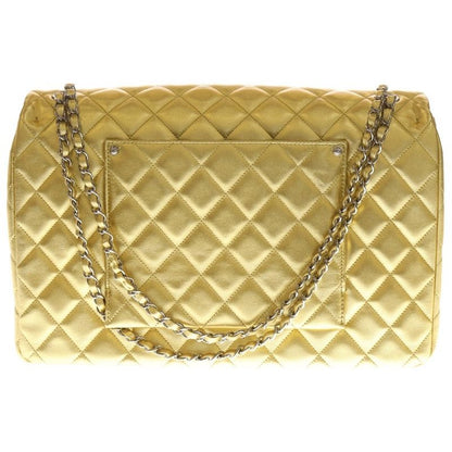 Chanel Jumbo Quilted Big Shoulder Bag Gold