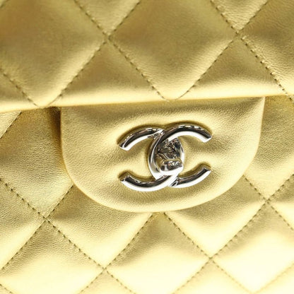 Chanel Jumbo Quilted Big Shoulder Bag Gold