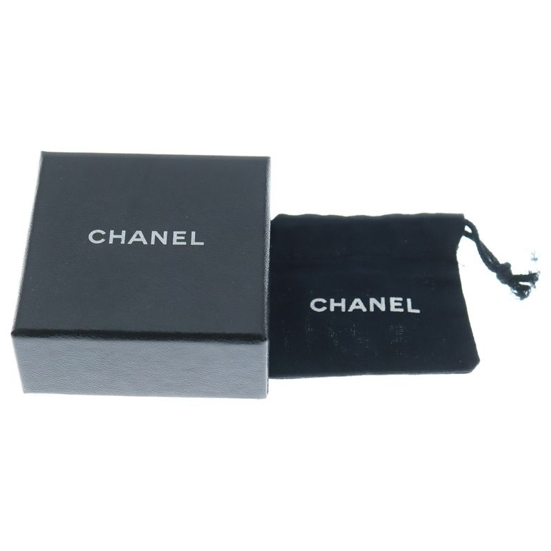 Chanel CC Logo Earrings Gold