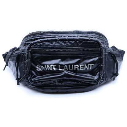 Saint Laurent Paris Logo Print Body Waist Bag Black