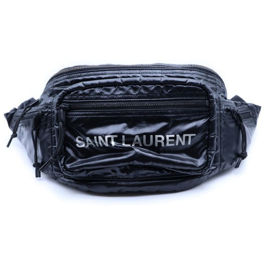 Saint Laurent Paris Logo Print Body Waist Bag Black