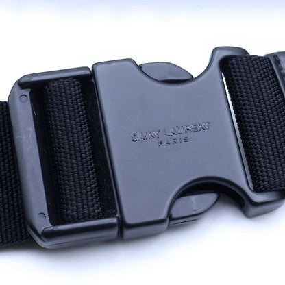 Saint Laurent Paris Logo Print Body Waist Bag Black
