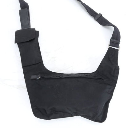 Prada Tessuto Nylon Triangle Logo Shoulder Bag Crossbody Messenger Black