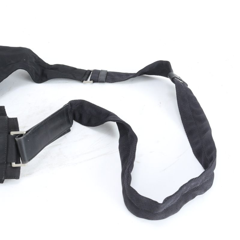 Prada Tessuto Nylon Triangle Logo Shoulder Bag Crossbody Messenger Black