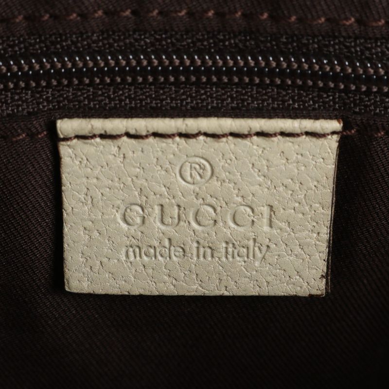 Gucci GG Canvas Leather Tote Shoulder Hand Brown