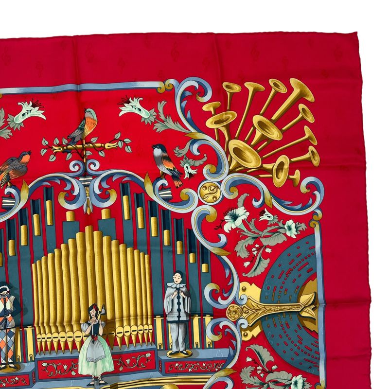 Hermes Scarf Silk Carre 90 Orgauphone ET Autres Mecaniques Pipe Organ